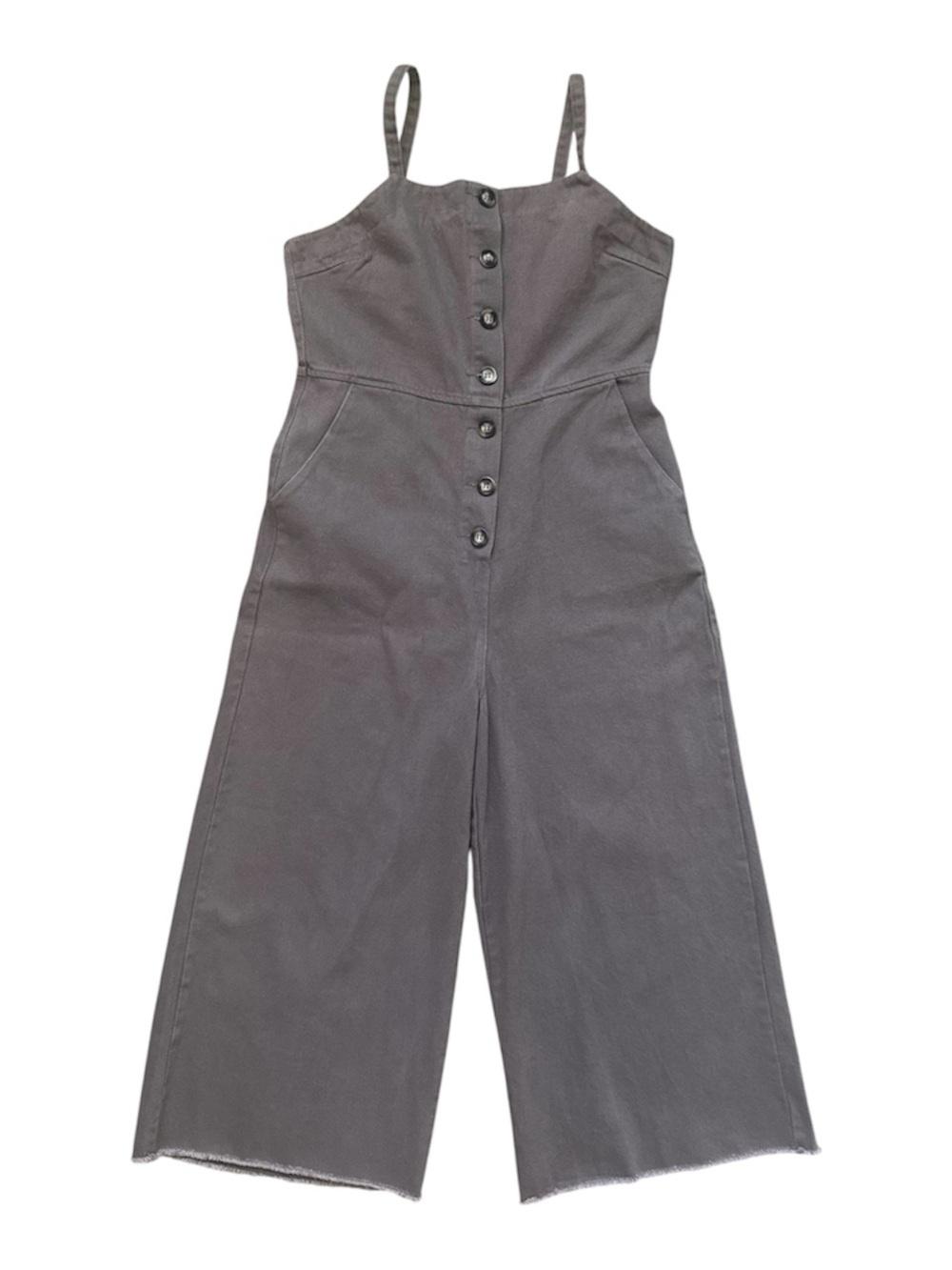 Women's Button-Front Wide-Leg Jumpsuit